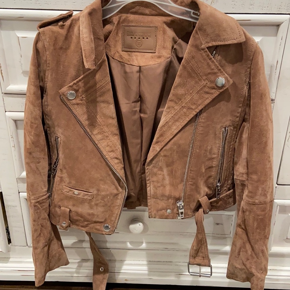 Brown Suede BlankNYC Moto jacket